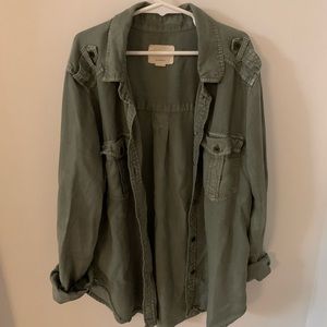 army green flannel